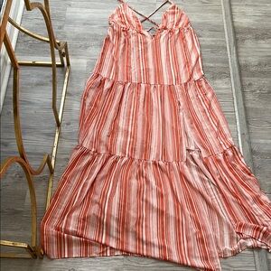 Striped Pink Maxi Dress